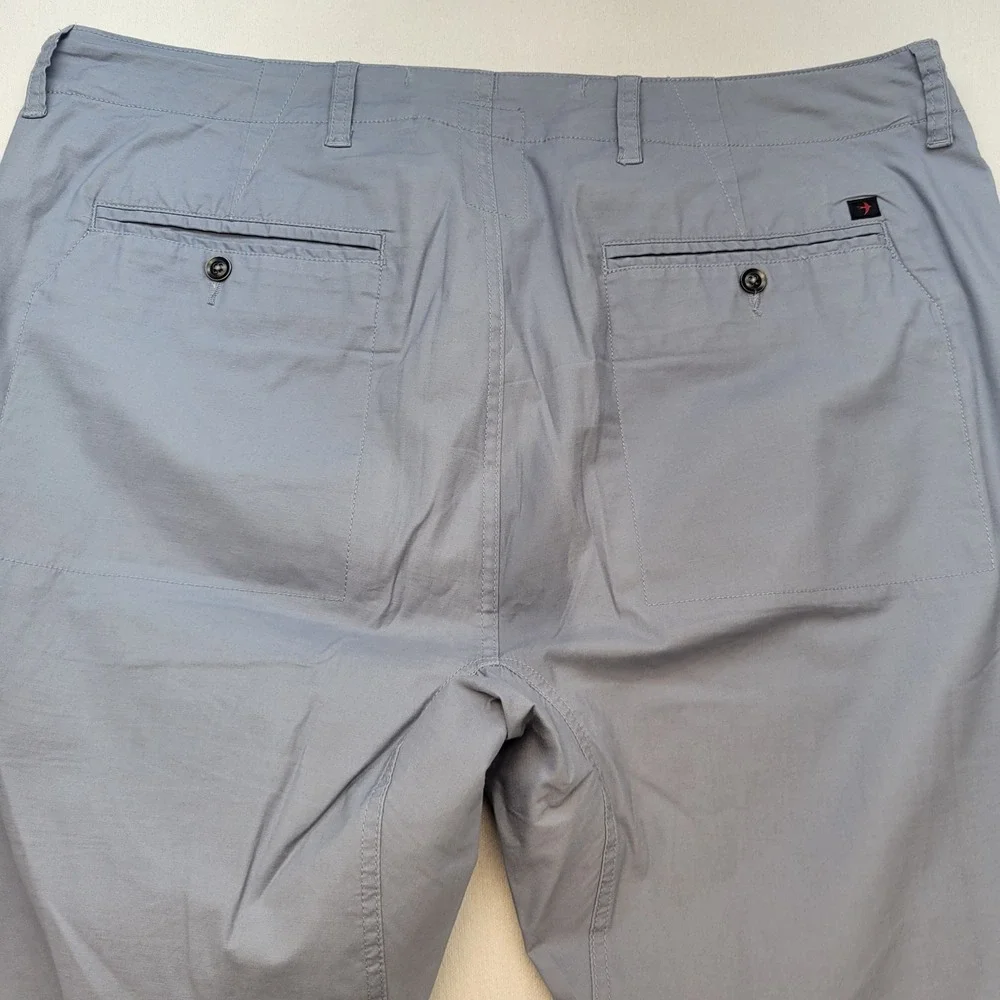 Relwen Chino Pants Mens 36x29 Blue Straight Leg Stretch Cotton Casual Trousers